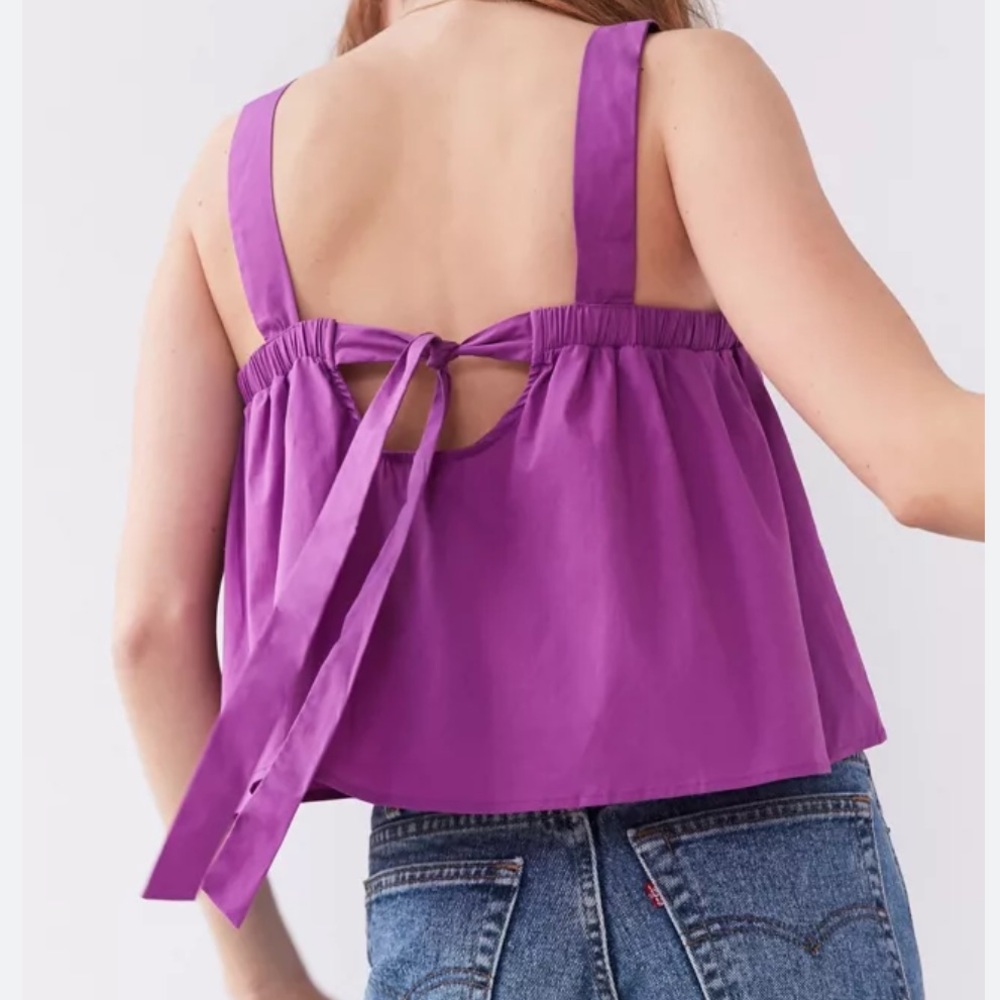Kimchi Blue tie back purple tank top